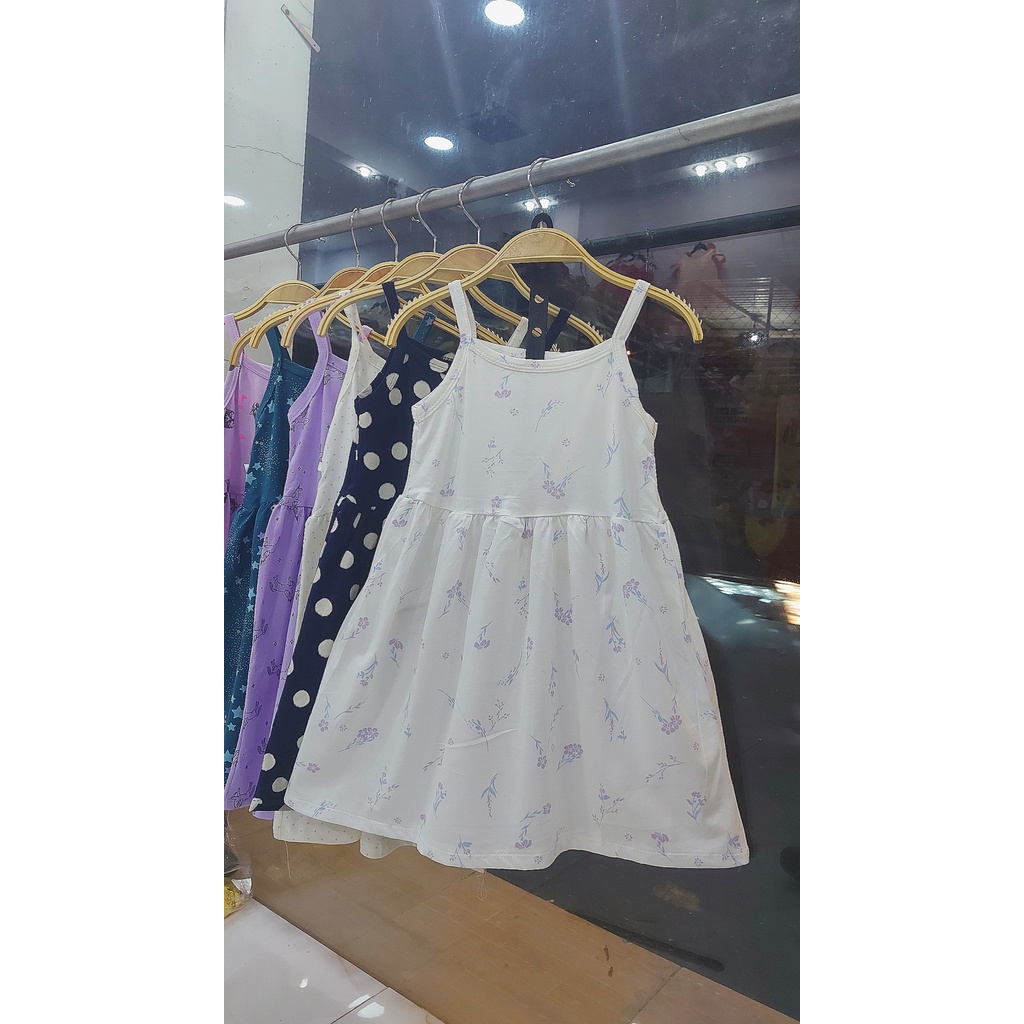 Hai dây hoa họa tiết D2M5H đầm siêu yêu cho bé