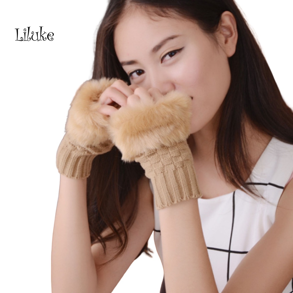 1 Đôi Găng Tay Hở Ngón Màu Sắc Nhã Nhặn Cho Nữ