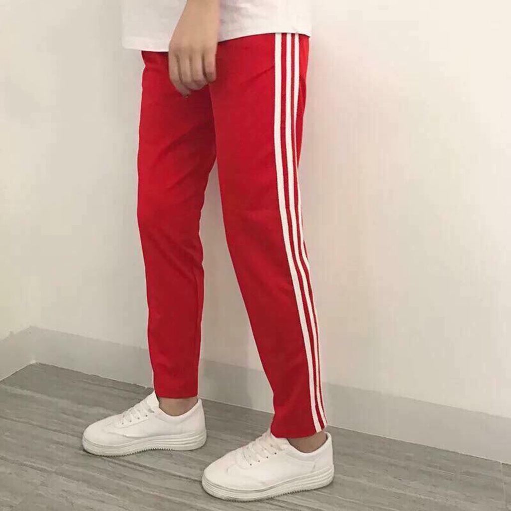 Quần Thể Thao Thể Dục 3 Sọc Unisex Nam Nữ Đủ Màu Quần Jogger Học Sinh