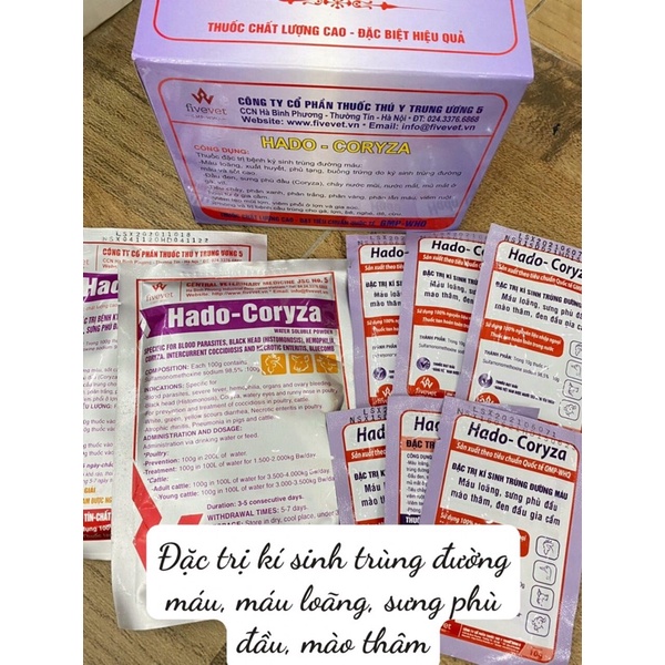 Gói Hado - Coryza dùng cho gà vịt