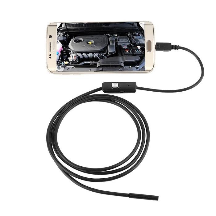 Camera nội soi 5mm dài 5m cắm qua điện thoại hoặc USB máy tính