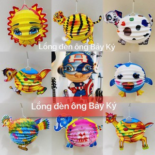 100 Lồng đèn trung thu giấy xếp hình THÚ size TRUNG - Lồng Đèn Trung Thu Giá Sỉ