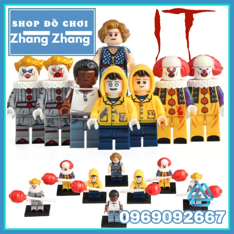 Đồ chơi Xếp hình IT - Tên hề ma quái gồm Pennywise Beverly - George Chosen - Jacobs mô hình Minifigures Koruit KT1012