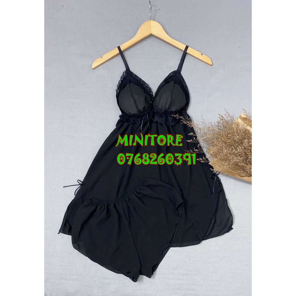 [45KG - 60KG] ĐẦM NGỦ VOAN VIỀN REN GỢI CẢM CÓ MÚT, CHẤT VOẠN MỀM MÁT KHÔNG MỎNG ĐƯỜNG CHỈ MAY ĐẸP
