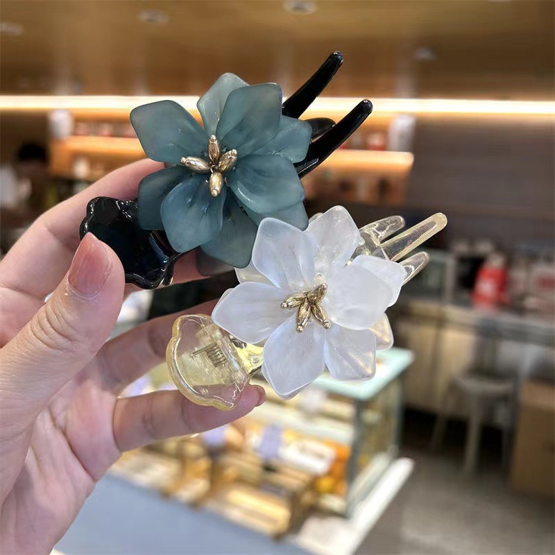 Phụ kiện thời trang kẹp tóc hoa phong cách hàn quốc Kẹp tóc acrylic nữ chất lượng cao