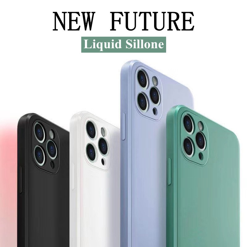 Ốp điện thoại silicone lỏng mềm sang trọng cho iPhone 11 Pro XS Max X S XR SE2 7 8 Plus SE 2020
