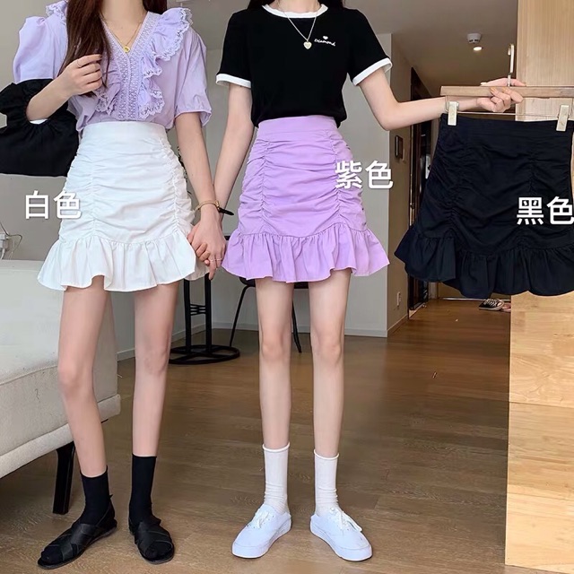 Chân Váy Đuôi Cá Nhún Bèo (Có Quần Trong) - CV02