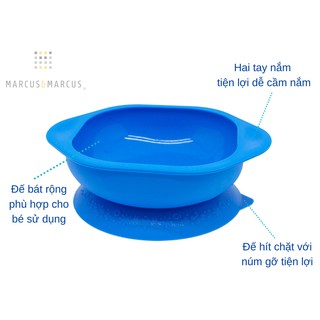 Bát ăn dặm silicon đế hút chân không Marcus & Marcus Lucas