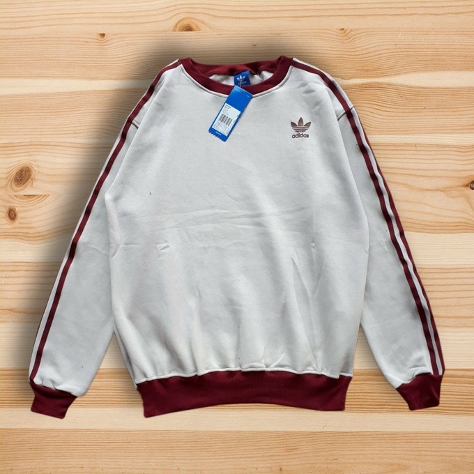 Áo Sweater Adidas Cổ Tròn Kẻ Sọc 3 Màu Thời Trang