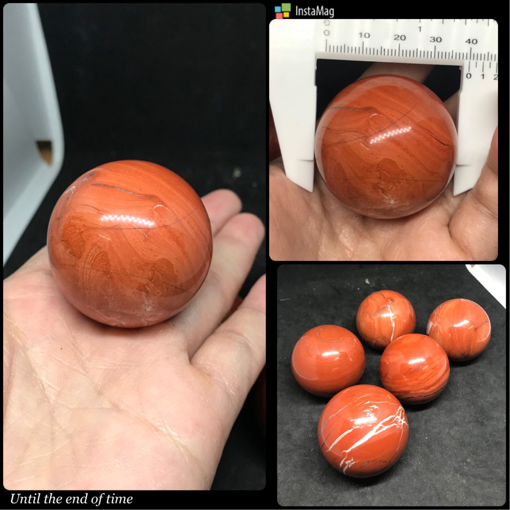 Bi cầu mini đỏ Red Jasper