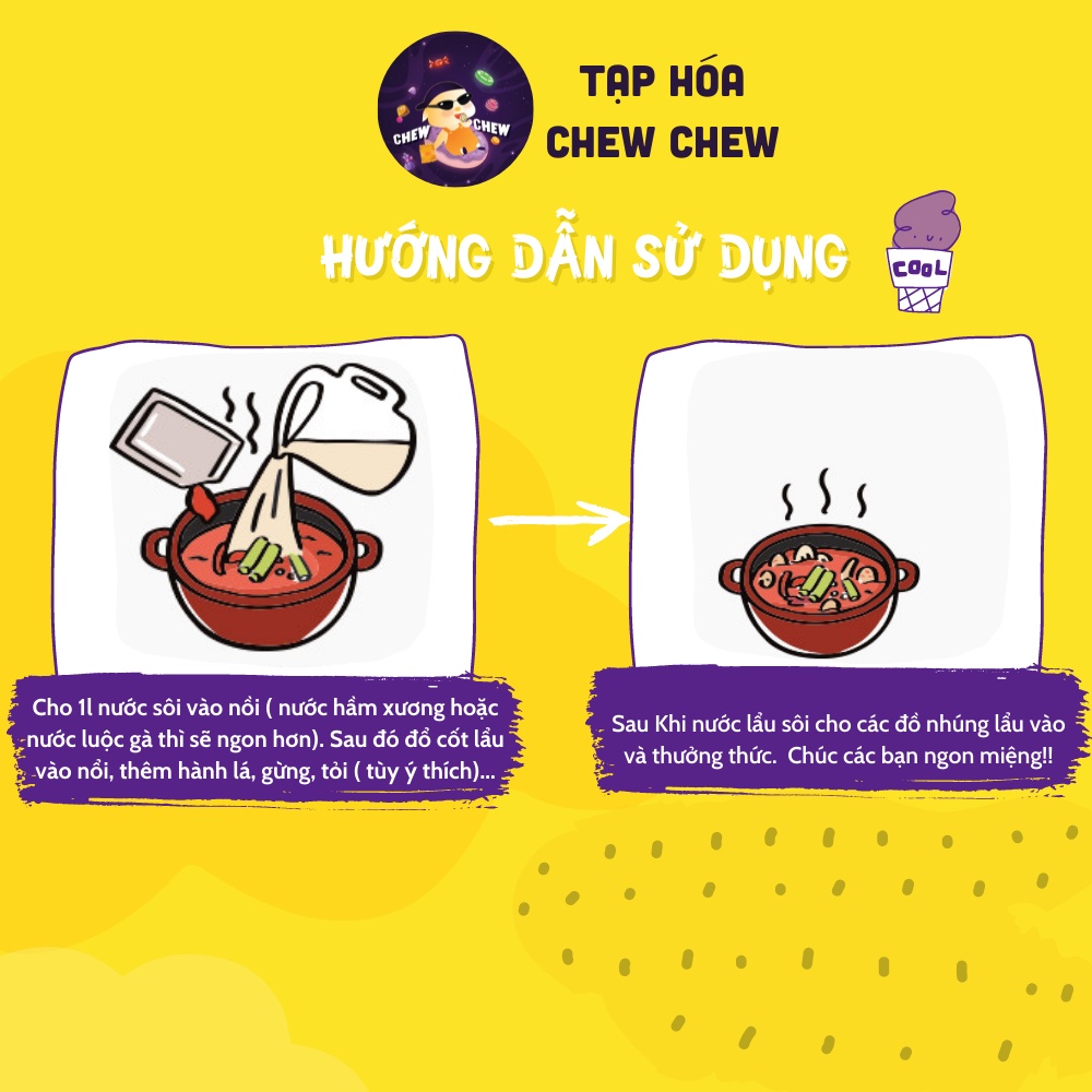 Cốt lẩu Haidilao đủ vị gia vị Lẩu Haidilao thơm ngon-Tạp hóa chew chew | BigBuy360 - bigbuy360.vn