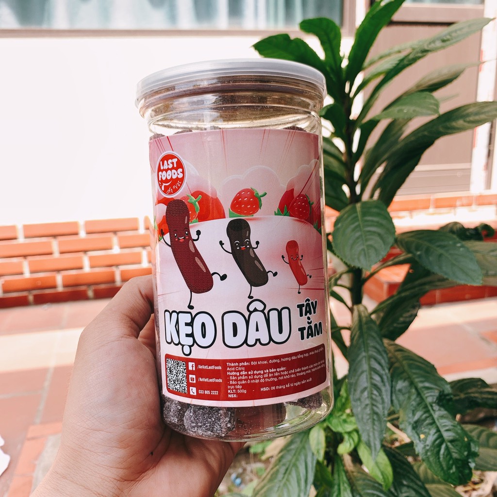 Kẹo dâu tây dâu tằm 500g hũ pet ,ăn vặt LASTFOODS Hà Nội với các mẫu đồ ăn vặt các miền đầy đủ hương vị thơm ngon giá rẻ