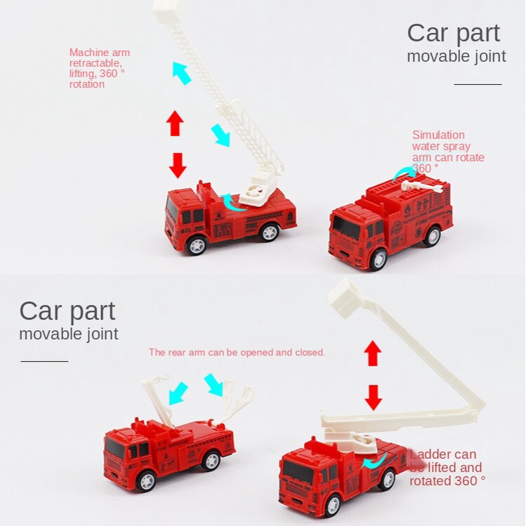 1 Xe Cứu Hỏa Đồ Chơi Mini Cho Bé