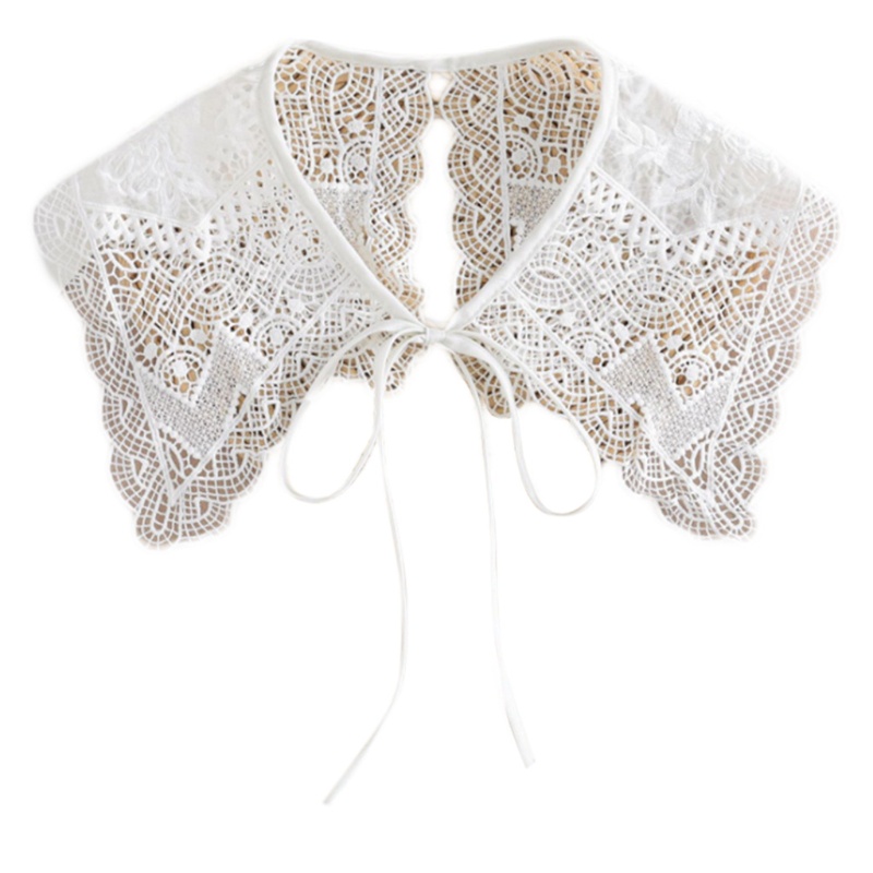 Khăn Choàng Cổ Vải Tuyn Phối Ren Giả Nhiều Lớp Thanh Lịch Cho Nữ