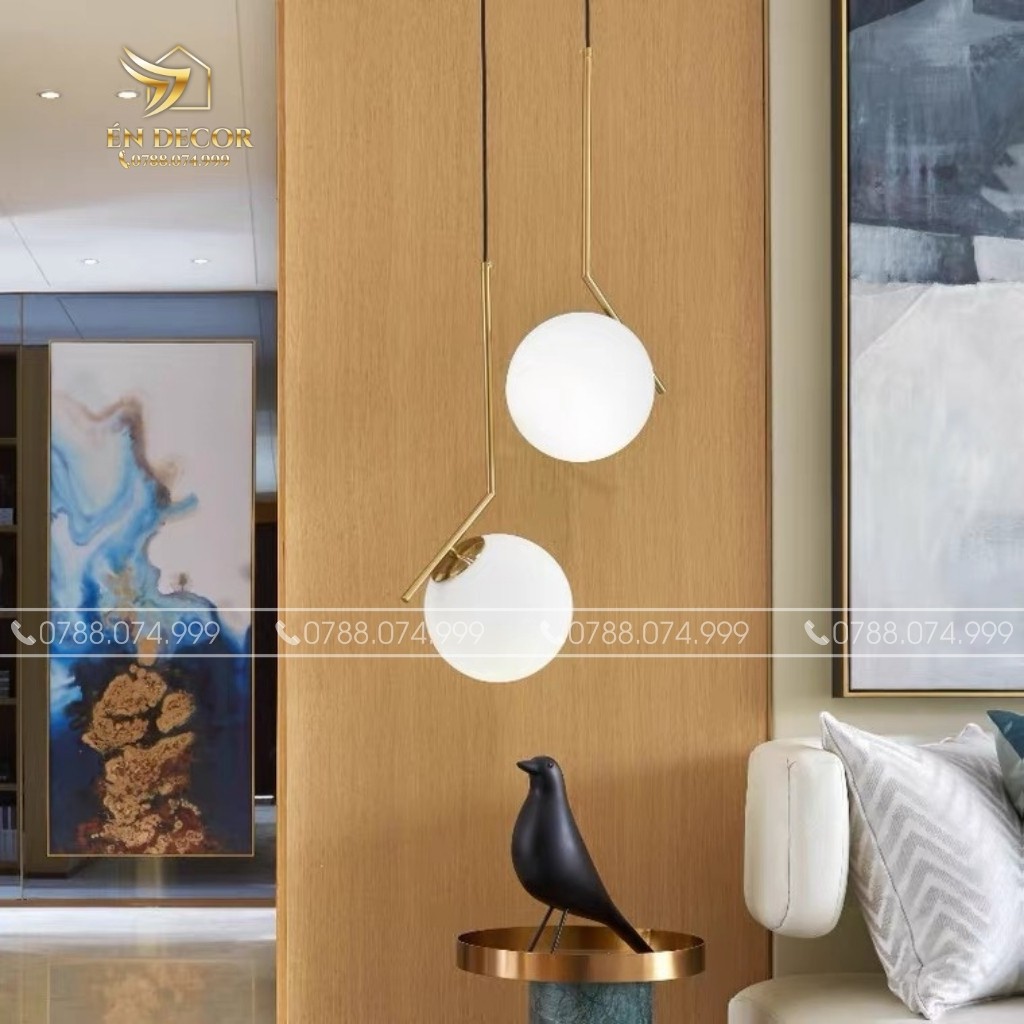 Đèn Thả Trần Bóng Tròn 135 Trang Trí Phòng khách, bếp, ngủ 826/1 Én Decor