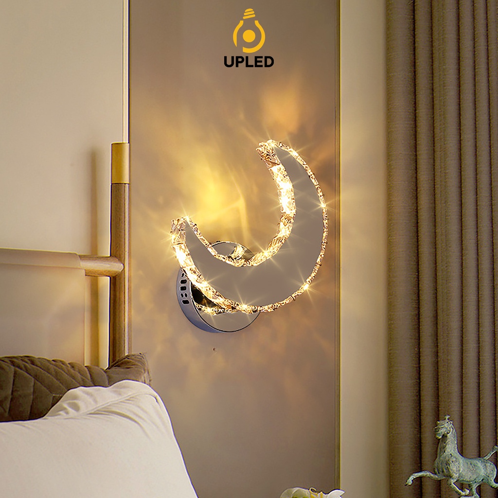 Đèn gắn tường pha lê phong cách Hiện Đại trang trí phòng khách phòng ngủ UPLED