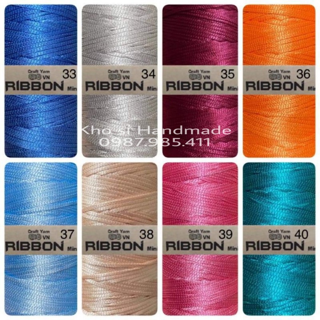 Sợi dệt ribbon Việt Nam chuyên móc mũ túi giày (Mã 21 đến 40)