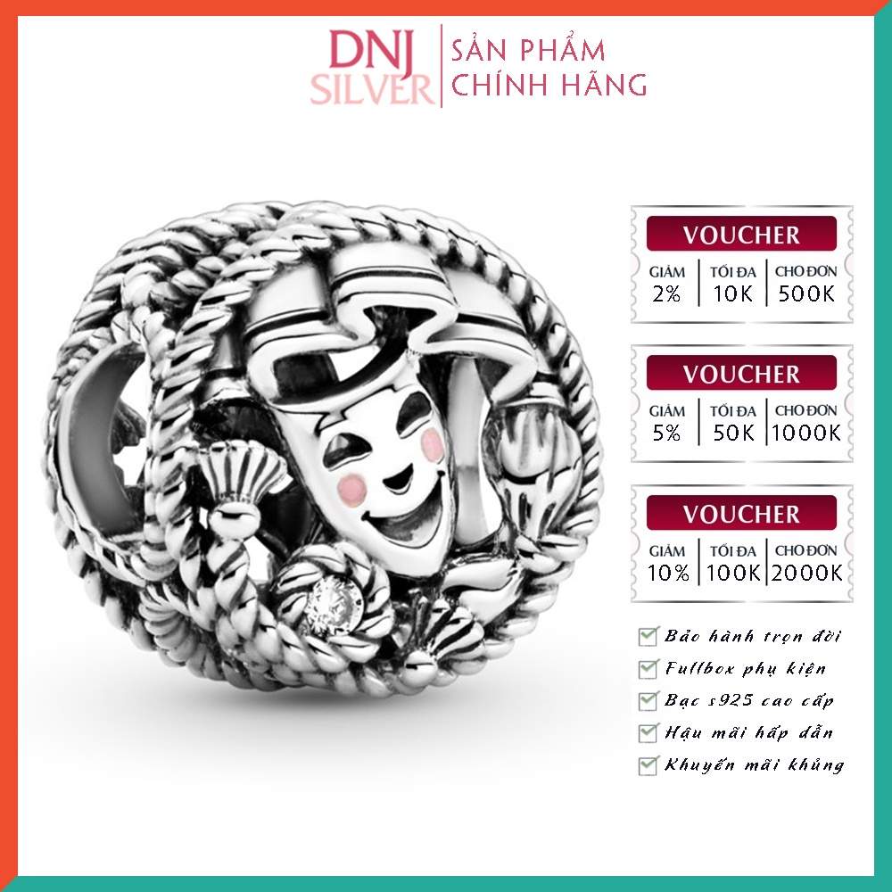 [Hàng cao cấp] Charm bạc 925 cao cấp, hàng chuẩn bạc - Charm Drama Masks thích hợp để mix vòng tay charm - DN152