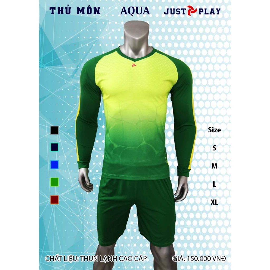 Bộ Bóng Đá Thủ Môn JustPlay AQua Cao Cấp