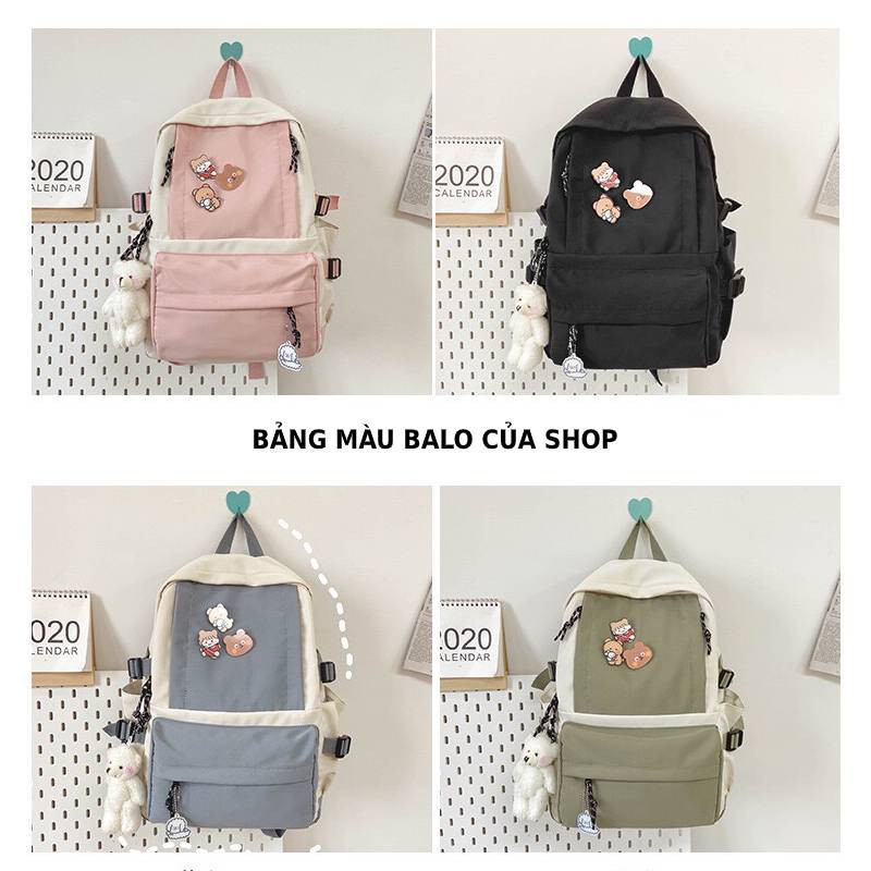 Balo nữ đẹp cao cấp giá rẻ ulzzang Hàn quốc  – balo thời trang nữ đi học, đi chơi được tặng kèm 3 sticker BL 10