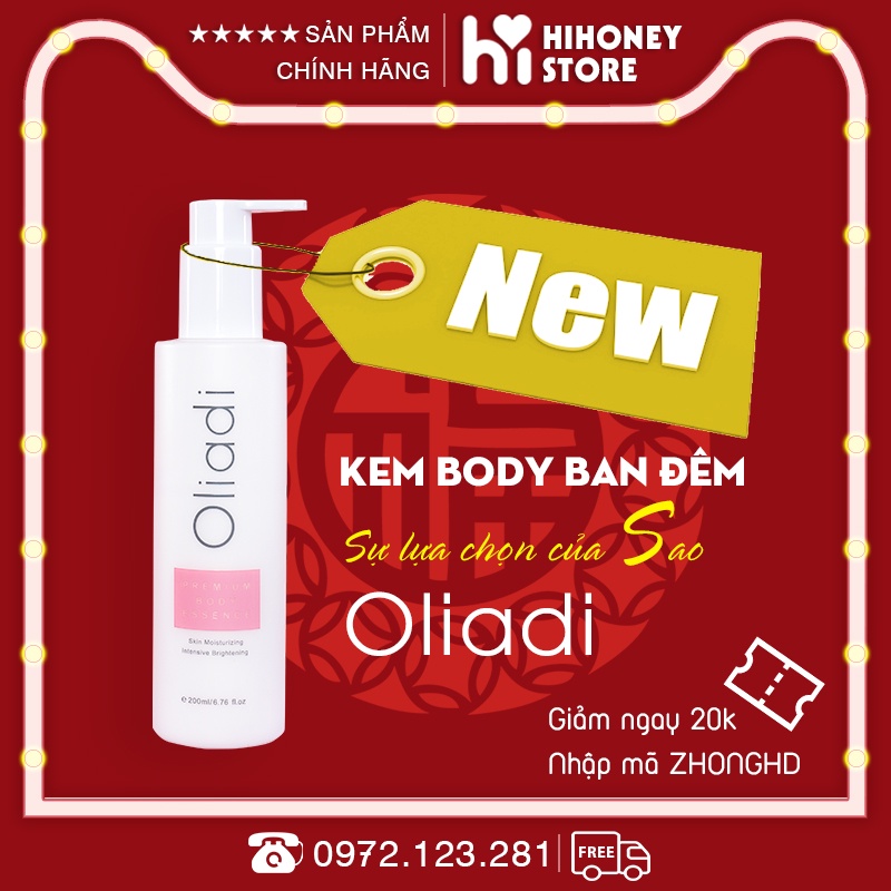 (NEW) Oliadi - Kem body Oliadi ban đêm cấp ẩm và dưỡng trắng toàn thân với công nghệ Nano phân tử (200ml)