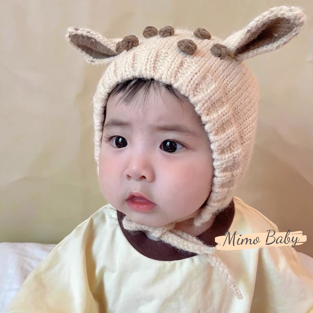 Mũ nón len hươu, nai đáng yêu cho bé 5m-2y mimo baby ML36