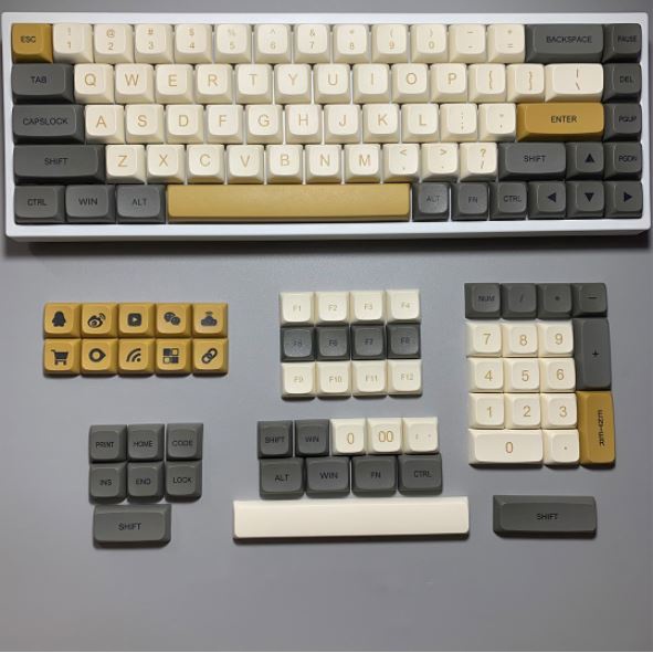 Keycap pbt xda shimmer xịn cao 9.5mm dày 1.5mm in dyesub 125 phím của pcmaster