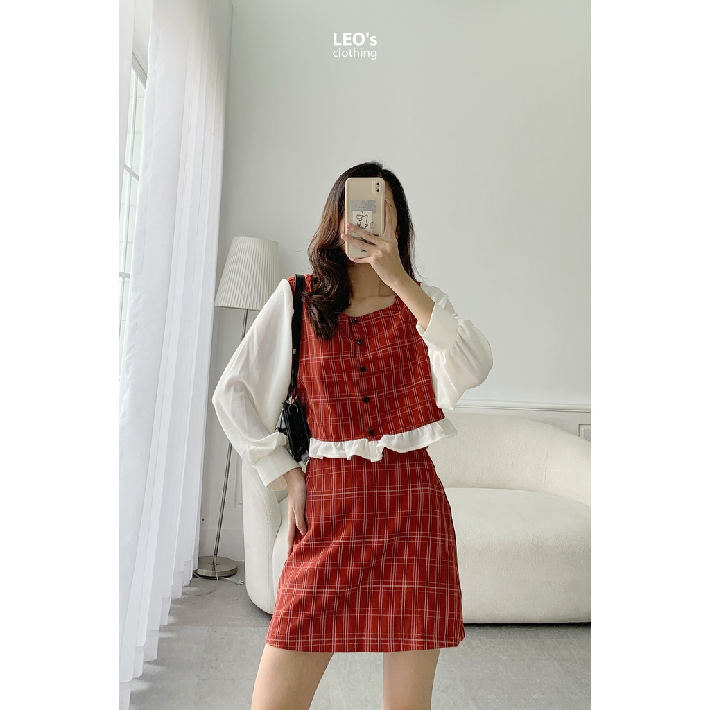 [Mã INCU50 giảm 50K đơn 250K] Set Áo Tay Dài Chân Váy Thiết Kế LEO's clothing ST21 | BigBuy360 - bigbuy360.vn