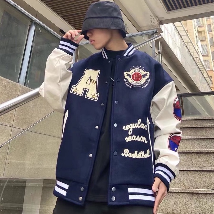Áo khoác nam bóng chày phong cách cổ điển trẻ trung sành điệu cho/các cặp đôi retro thời trang nam new unisex top