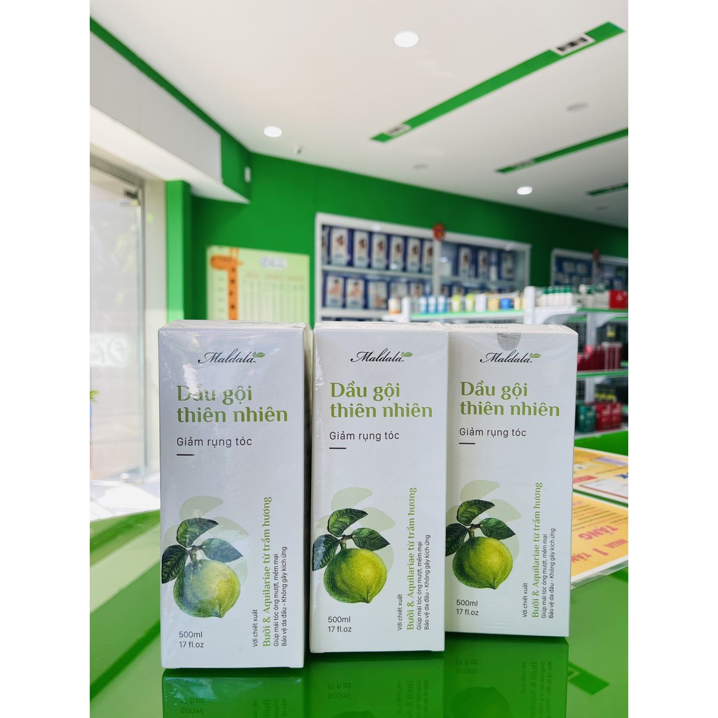 Maldala Dầu gội Thiên nhiên, Kích thích mọc tóc, giảm rụng tóc - Chai 500ML