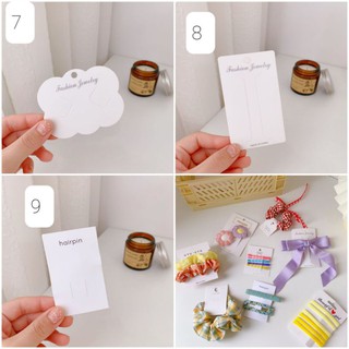 10 bìa giấy kẹp tóc & cột tóc nhiều mẫu