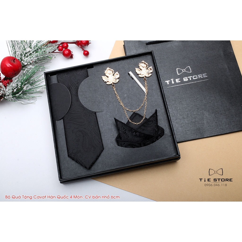 [ SET QUÀ TẶNG ] Cavat Bộ Cao Cấp Hàn Quốc 4 món Phụ Kiện - Full box kèm túi xách