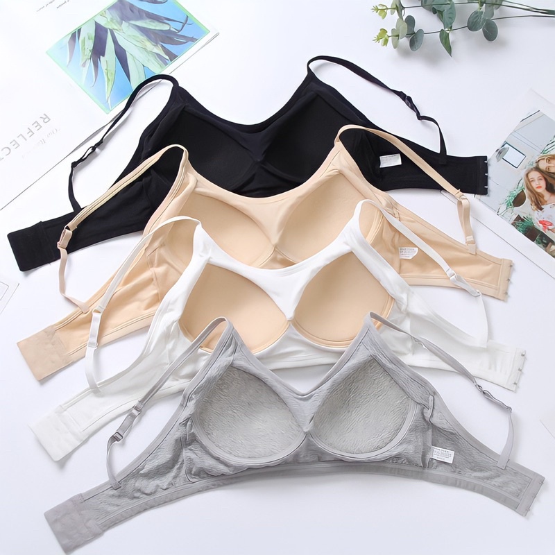 Áo Lót Bra Mút Liền, Cài Sau, Nâng Ngực và Tạo Form Ngực Đầy Đặn, Vải Cao Cấp