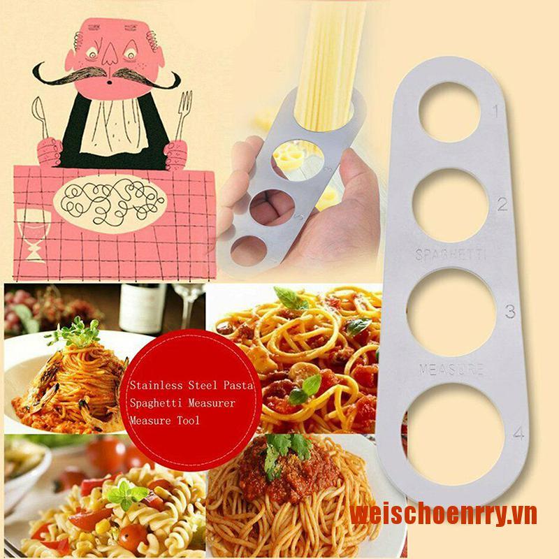 Hoenrry Easy Clear Pasta Ruler 4 Serving Portion Stainless Steel Spaghetti Measurer