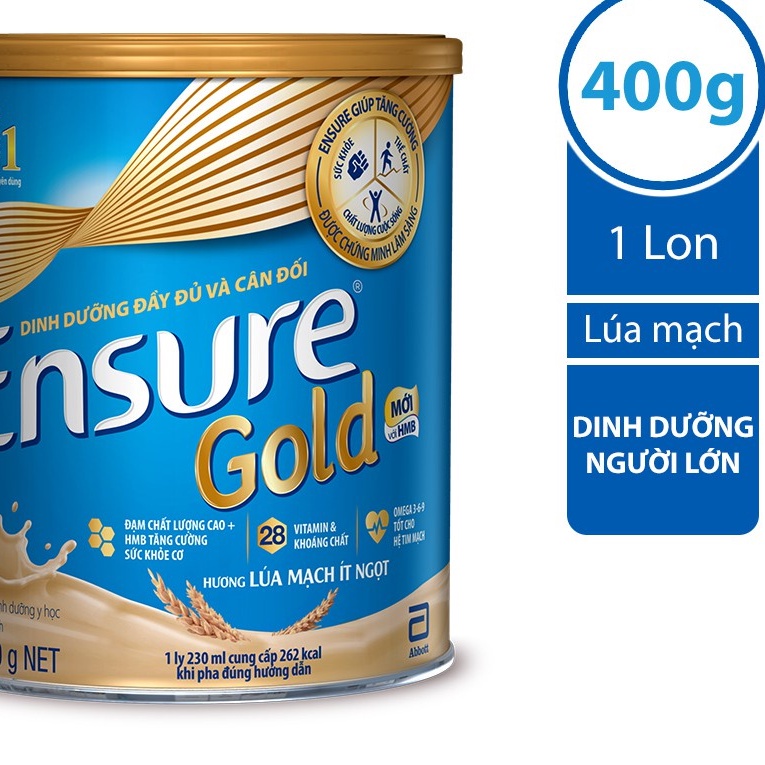 Sữa bột Ensure Gold Vani 850G/lon và 400G/lon