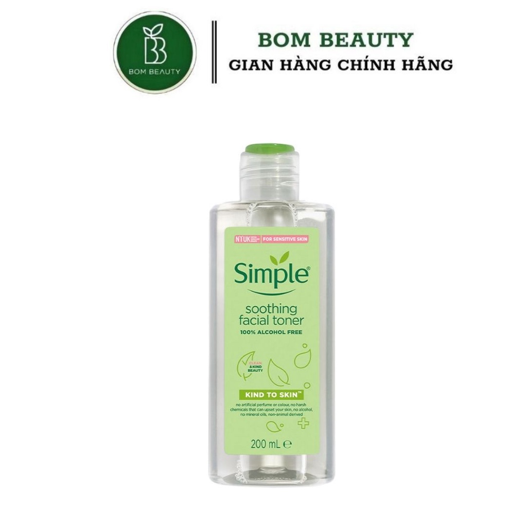 Nước Hoa Hồng Cân Bằng, Làm Dịu Da Simple Kind To Skin Soothing Facial Toner 200ml