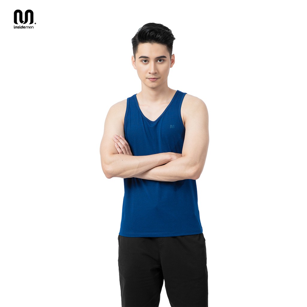 Áo ba lỗ nam INSIDEMEN tanktop  tập gym 2 màu nam tính mạnh mẽ, thoáng khí, thấm hút - ITTR01