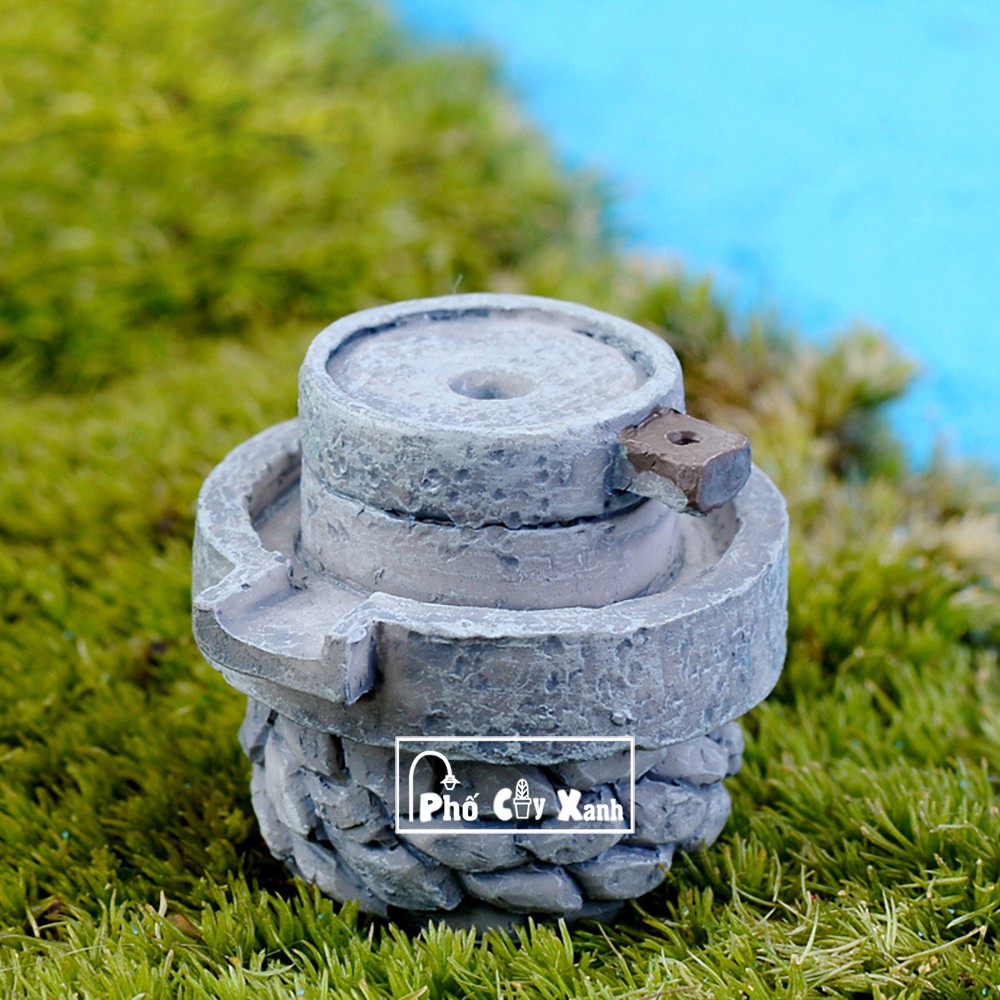 Cối Xay - Phụ kiện trang trí cho cây xanh để bàn làm việc, mô hình trang trí cho bể cá, tiểu cảnh