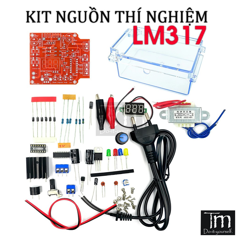 Nguồn Đa Năng Thí Nghiệm LM317 Kit Tự Ráp DIY