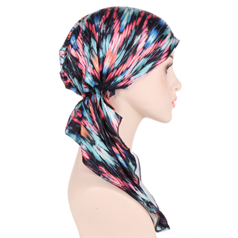 Mũ Trùm Đầu Co Giãn Thiết Kế Đuôi Dài Phong Cách Hồi Giáo