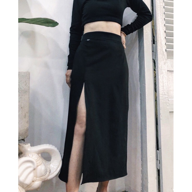 Chân váy dài xẻ tà tôn dáng sexy | BigBuy360 - bigbuy360.vn