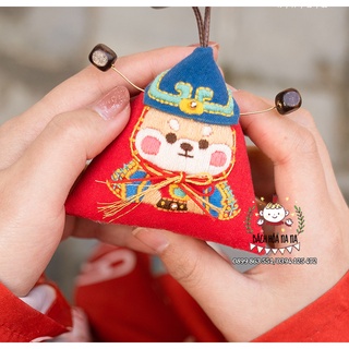 Bộ nguyên liệu tự thêu túi thơm BÁNH Ú THỎ THIÊN QUAN- kit thêu đầy đủ dụng cụ-phụ kiện treo ô tô- bách hóa na na