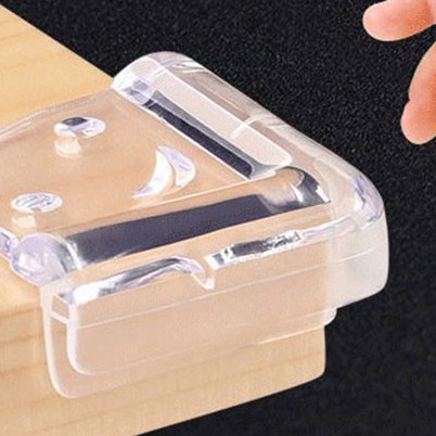 Bộ 4 Miếng Bọc Cạnh Bàn Silicon Cao Cấp Bịt Góc Bàn Tránh Va Đập An Toàn Cho Bé - Miếng Bịt Góc Nhọn Bàn Chất Nhựa
