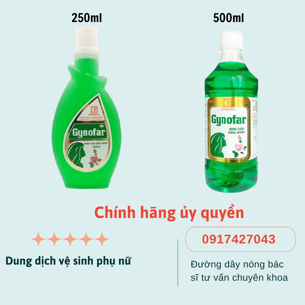 Dung dịch vệ sinh Gynofar CHÍNH HÃNG Bác sĩ Thanh Lam