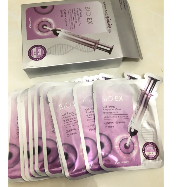 Mặt nạ Hàn quốc cao cấp chuyên làm trắng da Tony Moly bio ex cell toning ampoule mask
