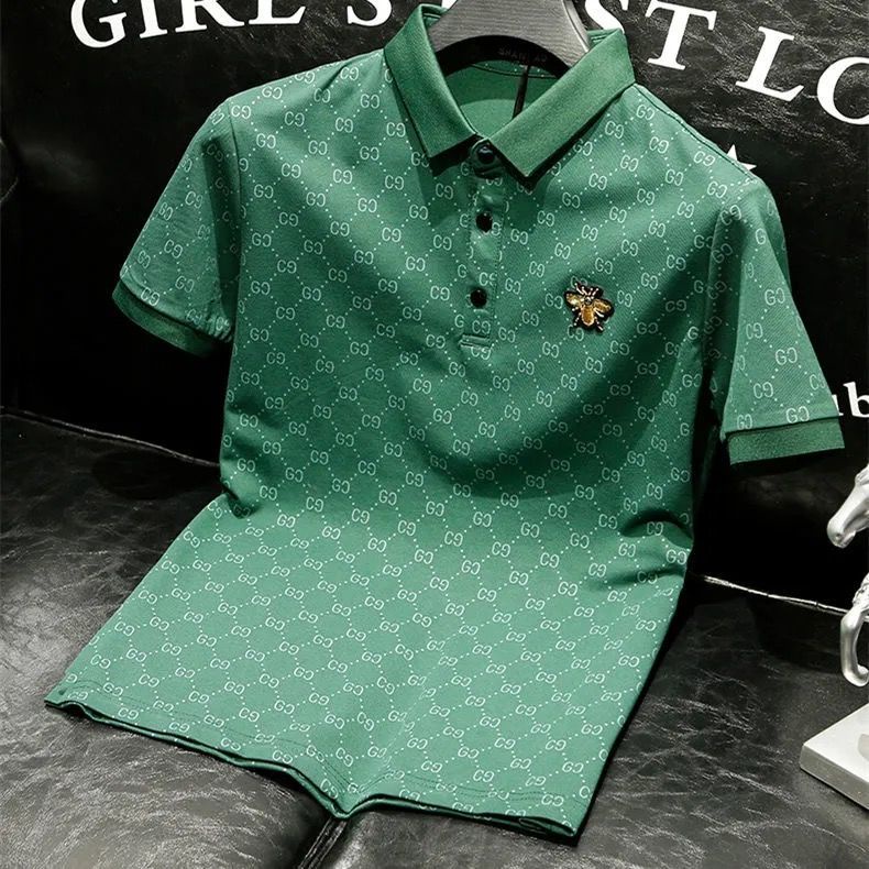 Áo Thun Polo Dáng Ôm Thêu Họa Tiết Độc Đáo Thời Trang Cao Cấp Cho Nam