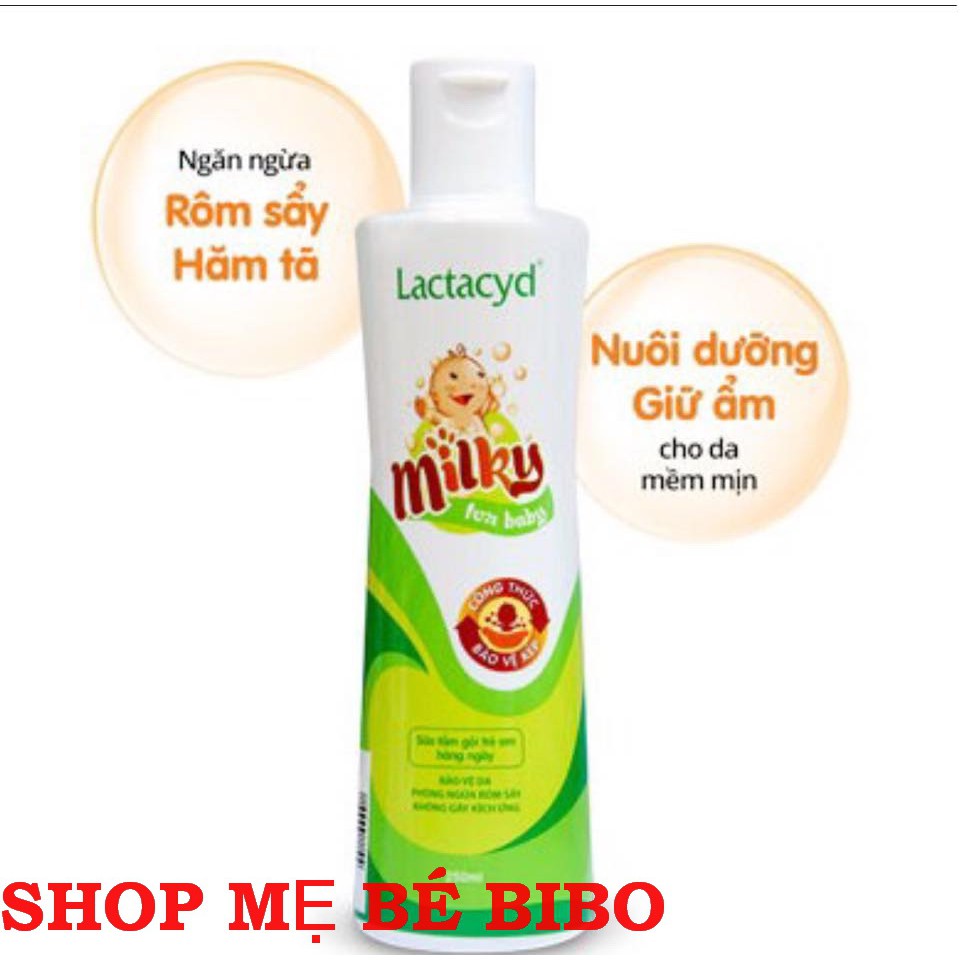 SỮA TẮM GỘI CHO BÉ LACTACYD MILKY 250ML, 500ML