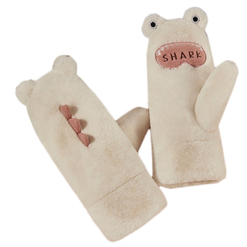 Găng Tay Lông Xù Hình Động Vật Dễ Thương Dành Cho Nữ