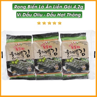 Rong biển lá ăn liền gói 4,2g vị dầu oliu - dầu hạt thông