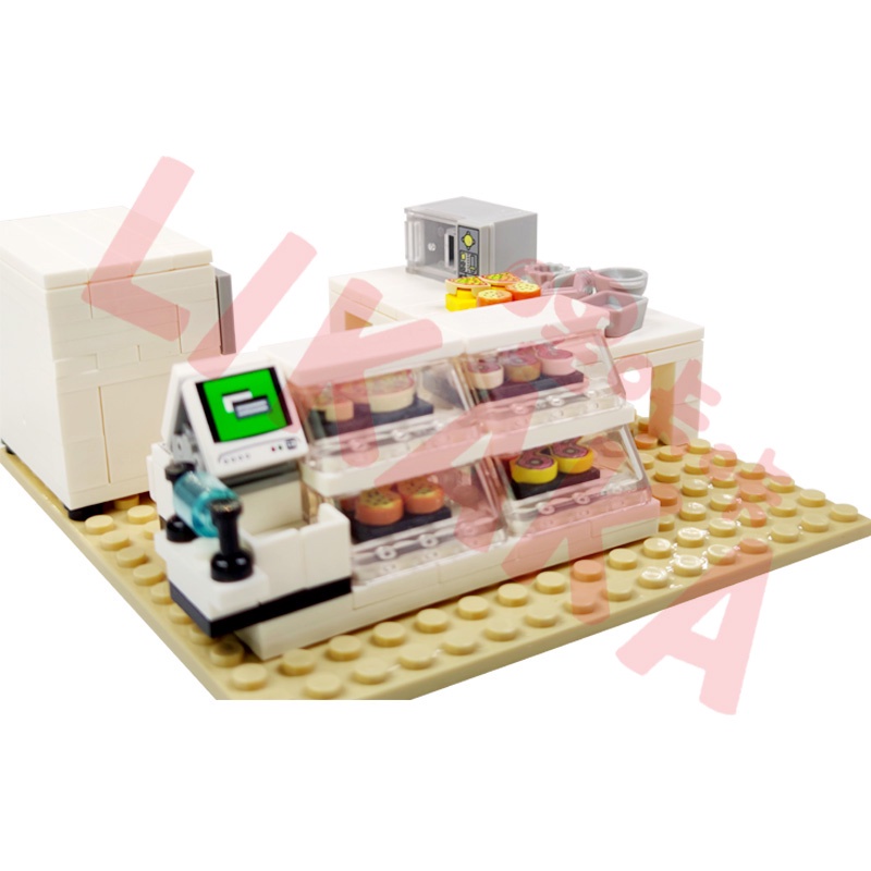Moc Scene Đồ Chơi Lắp Ráp Đường Phố Nhỏ / Tủ Bánh Ngọt / Máy Bán Hàng DIY Đồ Chơi Trẻ Em
